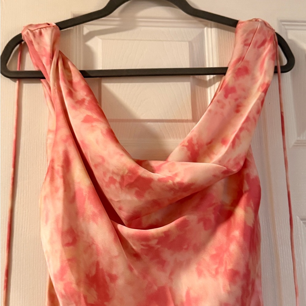 Pink Tie-Dye Sleeveless Top